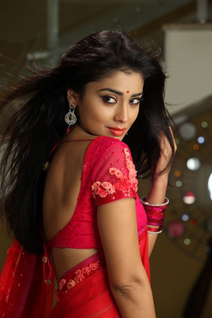 Shriya Saran in red Saree