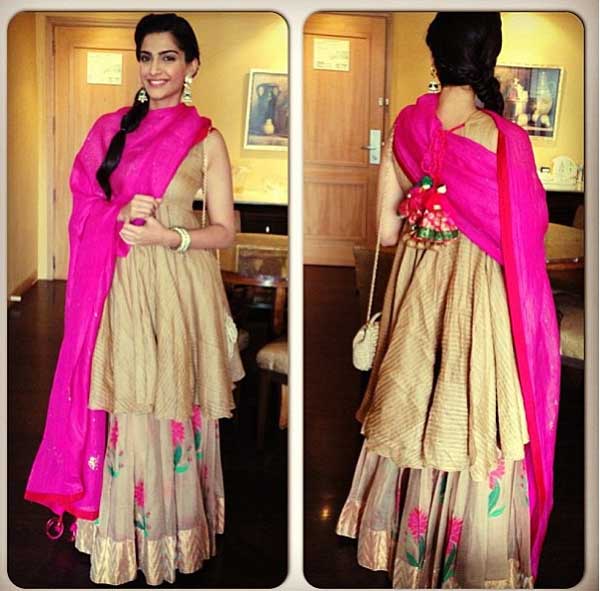 Sonam was pretty in pink in Gaurang Shah outfit - fun roundup