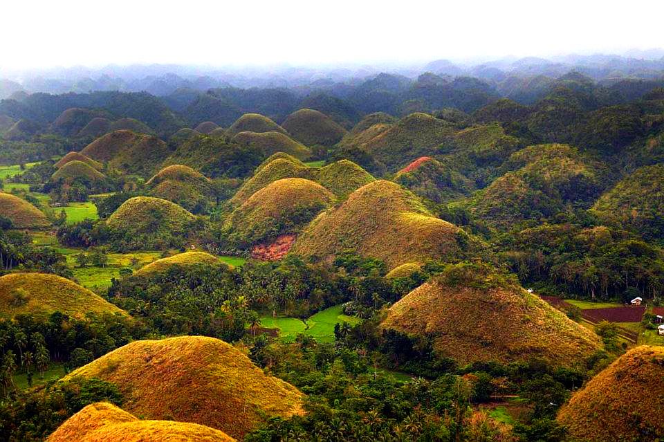 The Chocolate Hills in Bohol Philippines