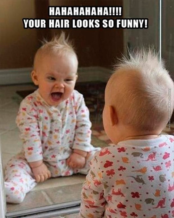 funny-pics-baby-mirror-your-hair-looks-funny