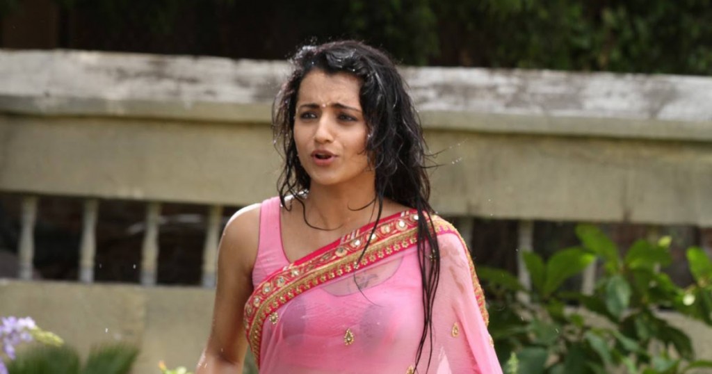 Trisha in wet saree